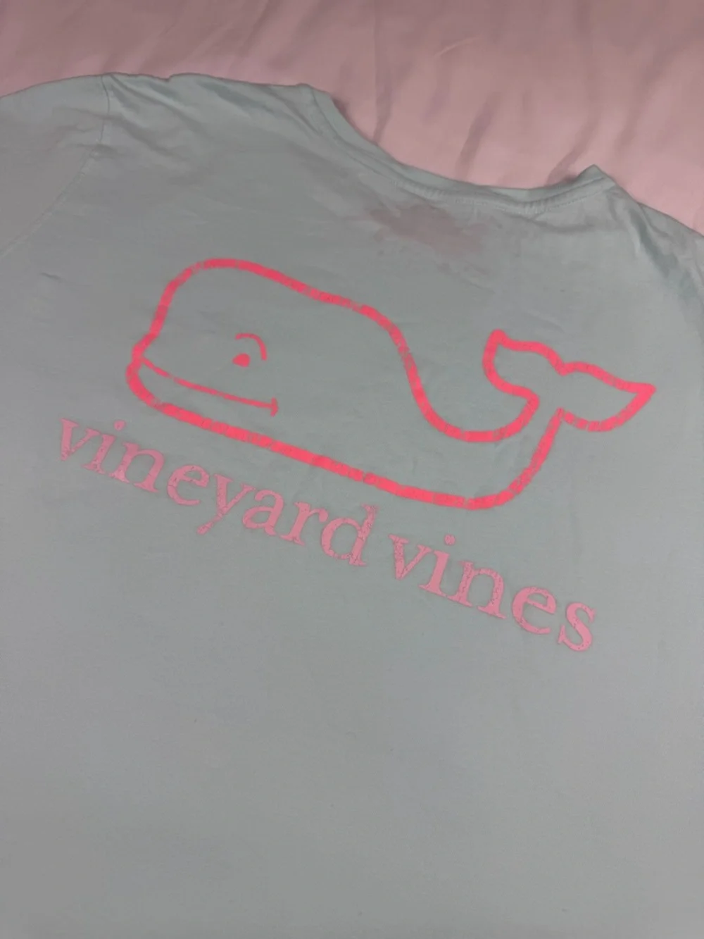 Vineyard Vines Mint Green Whale Pocket T-Shirt Women’s Large | Export Surplus - Picture 3 of 6